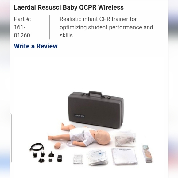 Resusci Baby QCPR by Laerdal Medical. Excellent Used Condition Manikin CPR - Picture 8 of 16
